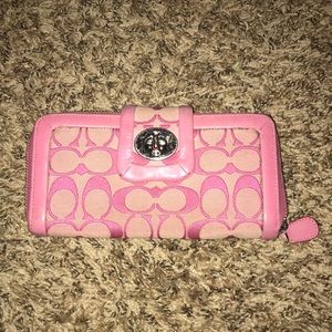 Pink coach wallet